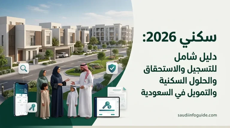 سكني 2026 للتسجيل والاستحقاق والحلول السكنية والتمويل في السعودية