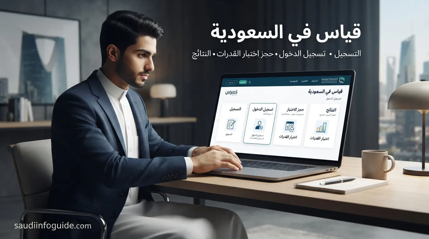 قياس في السعودية للتسجيل وتسجيل الدخول وحجز اختبار القدرات والنتائج