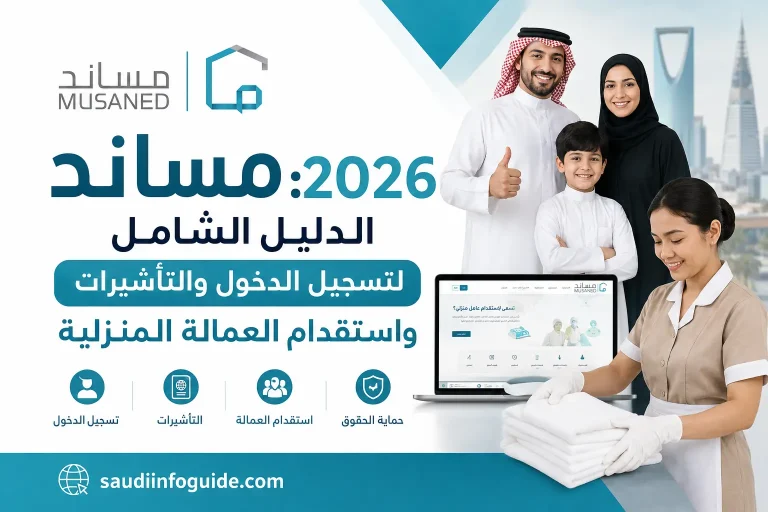 مساند 2026 لتسجيل الدخول والتأشيرات واستقدام العمالة المنزلية في السعودية