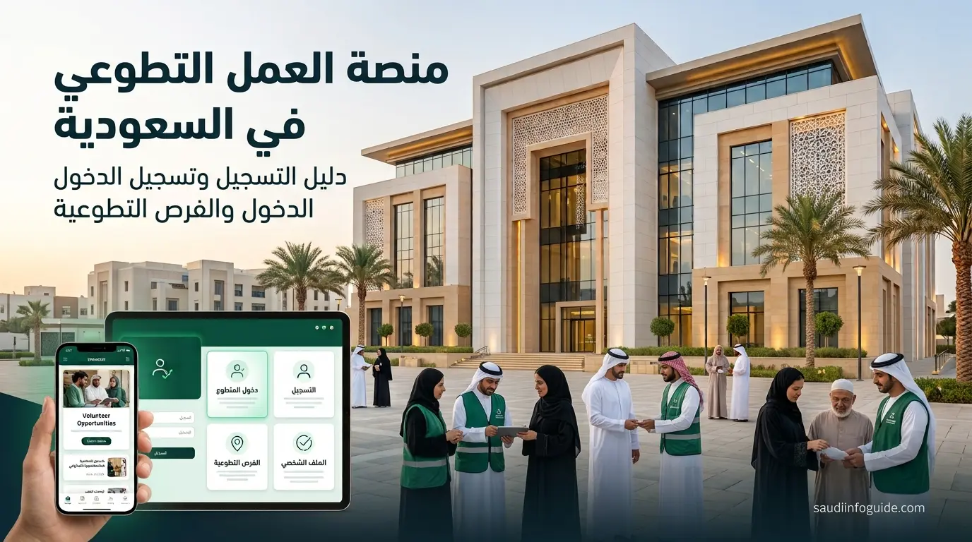 منصة العمل التطوعي في السعودية للتسجيل وتسجيل الدخول والفرص التطوعية