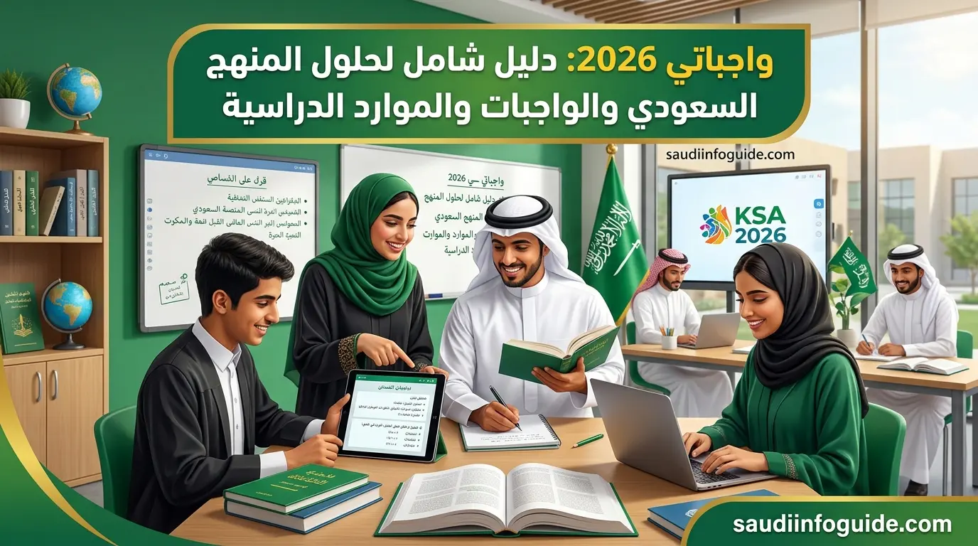 واجباتي 2026 دليل شامل لحلول المنهج السعودي والواجبات والموارد الدراسية