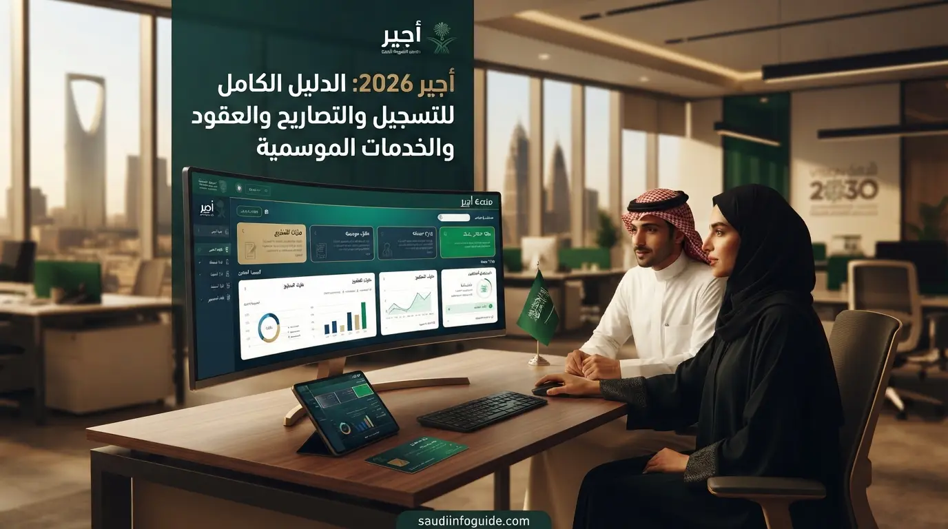 أجير 2026 للتسجيل والتصاريح والعقود والخدمات الموسمية في السعودية