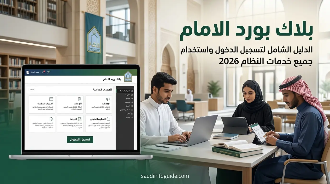 بلاك بورد الامام وتسجيل الدخول واستخدام خدمات نظام التعلم الإلكتروني 2026