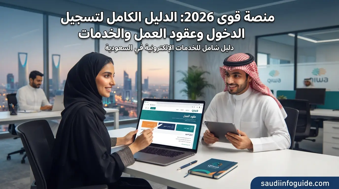 منصة قوى 2026 لتسجيل الدخول وعقود العمل والخدمات