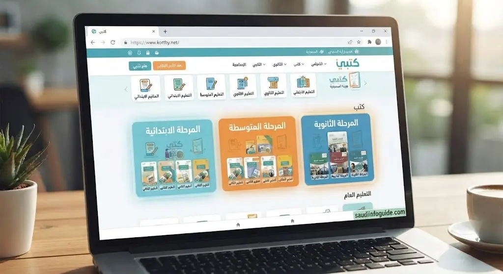 اختيار المرحلة الدراسية من موقع كتبي