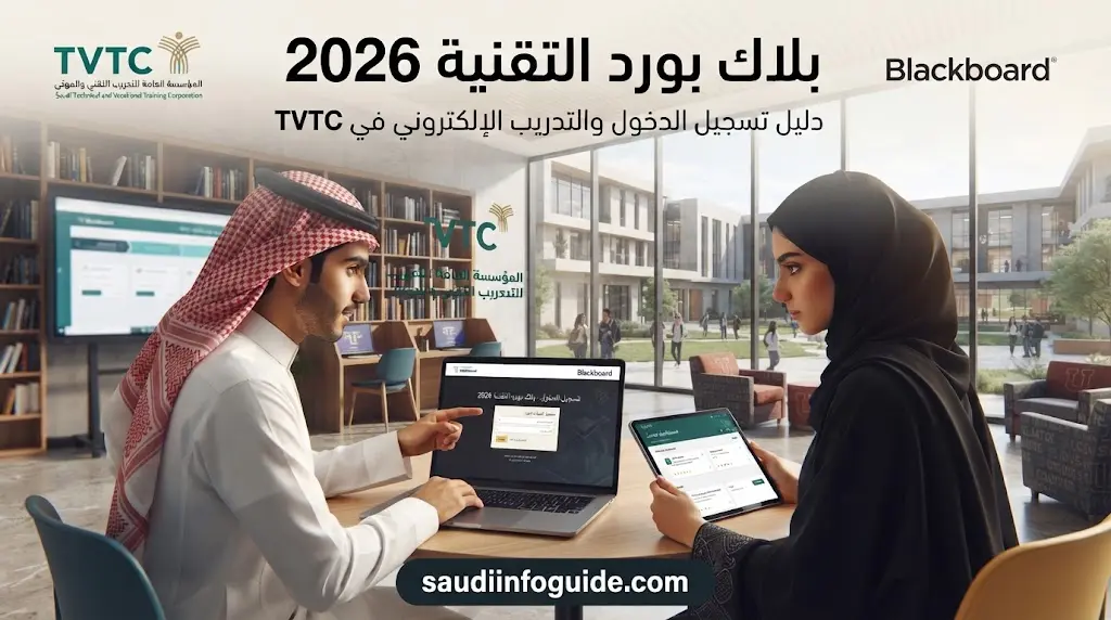 بلاك بورد التقنية 2026 وتسجيل الدخول إلى منصة التدريب الإلكتروني TVTC في السعودية